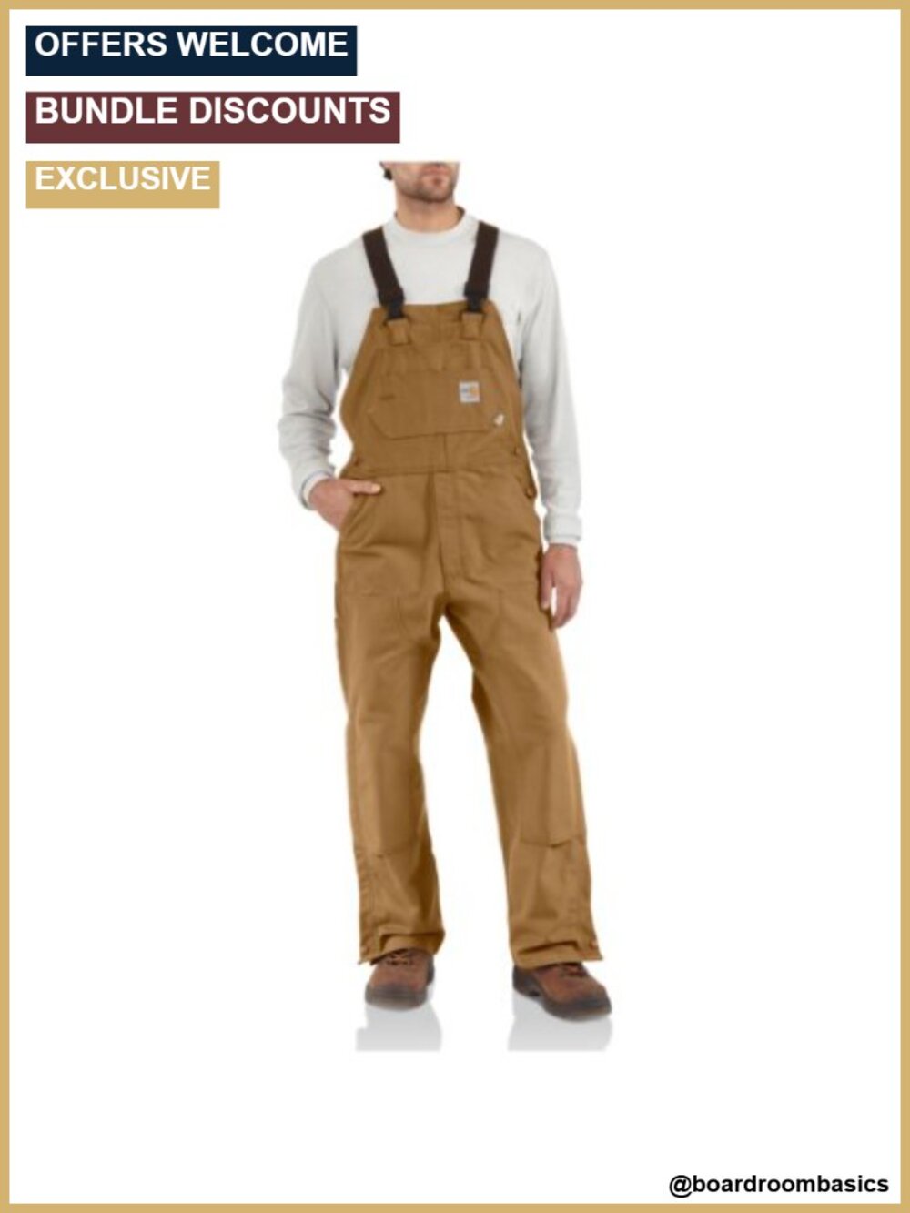 FR Duck Bib Overall Work Utility Safety High Back Suspenders